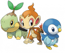 4th Generation Starters: Turtwig, Chimchar, Piplup